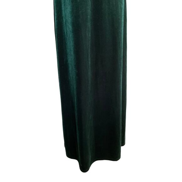 Nina Piccalino Size 6 Green Velvet Maxi Dress Sleeveless Scoop Neck Evening Gown - Picture 10 of 10